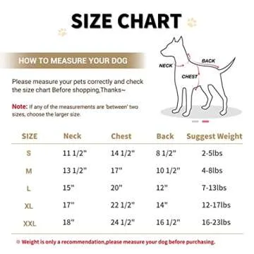 lesypet Dog Coats for Small Dogs Warm Winter Jacket