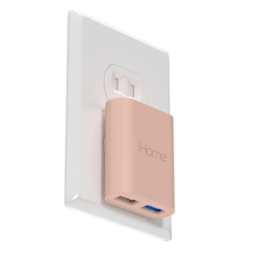 iHome 2 Port USB Wall Charger: AC Pro Multiport USB Charger, USB Plug Adapter & Phone Charging Block...
