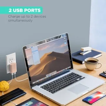 iHome Dual USB Wall Charger for Fast Device Charging