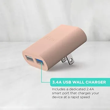 iHome Dual USB Wall Charger for Fast Device Charging