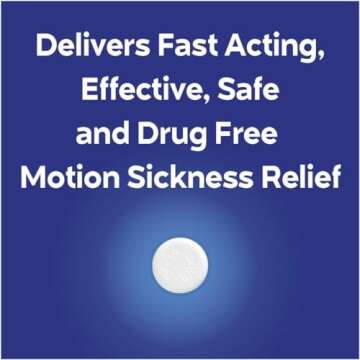 Sea-band Anti-Nausea Acupressure Wristband for Motion & Morning Sickness, 1 Pair, Black