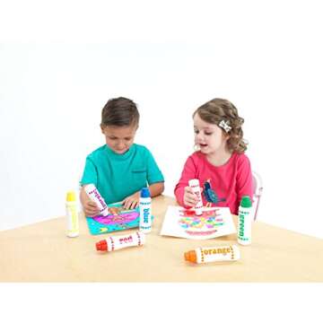 Do A Dot Art! Set of 4 Pack Rainbow Washable Dot Paint Markers for Kids and Toddlers, The Original Dot Marker