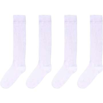 Zmart Slouch Sock for Women - Scrunchy Socks for Women Pack - Long Socks Tube High Socks 80s 90s, Neon Socks Women Pink Green