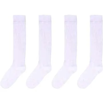Zmart Slouch Sock for Women - Scrunchy Socks for Women Pack - Long Socks Tube High Socks 80s 90s, Neon Socks Women Pink Green