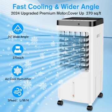 Portable Air Conditioners Windowless,2024 Upgraded Room Air Conditioners,3 IN 1 Swamp Cooler,Ac Unit...
