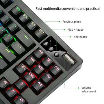 ZJFKSDYX MK87 2.4G Wireless Mechanical RGB Keyboard and Mouse Combo，<1ms Response Time, Wired and Wireless Modes, Support Charging, Suitable for Office and Games (Red Switch, Black).