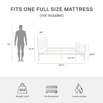 DHP Bombay Metal Platform Bed: Stylish & Sturdy Design