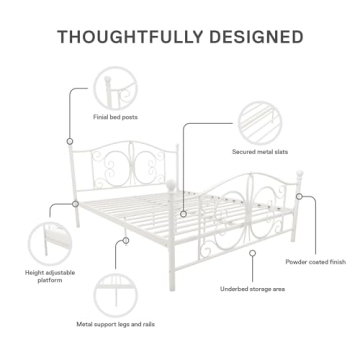 DHP Bombay Metal Platform Bed: Stylish & Sturdy Design