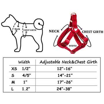 ARING PET Dog Halter Harness, Velvet Dog Harness, No Pull Dog Halter Harness, Adjustable Heavy Duty Dog Harness for Small Medium Large Dogs