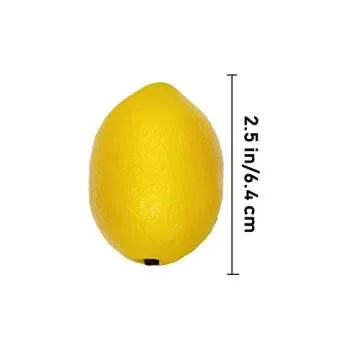 20 pcs Fake Lemons Decorations Faux Fruits Artificial Yellow Lemons for Lemon Wreath Garland Lemonad...