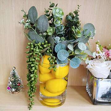 20 pcs Fake Lemons Decorations Faux Fruits Artificial Yellow Lemons for Lemon Wreath Garland Lemonade Party Kitchen Table Summer Spring Décor Fruit Bowl Vase Fillers Photography Props