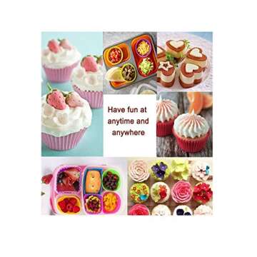40 Pack Silicone Cups Baking Molds, Reusable Non Stick Silicone Cupcake Baking Cups & Silicone Cupcake Liners for Baking