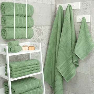 American Soft Linen Luxury 4 Piece Bath Towel Set | 100% Cotton Turkish Towels