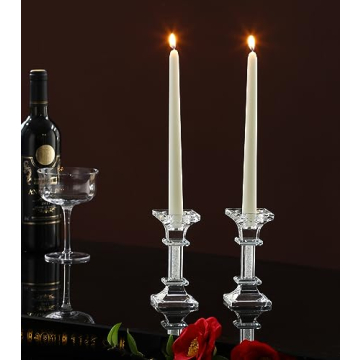 Aixita Exquisite Glass Candlestick Holders Set of 2