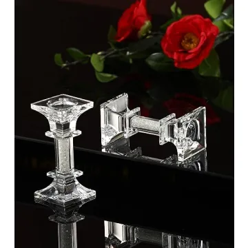 Aixita Exquisite Glass Candlestick Holders Set of 2