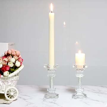 Aixita Exquisite Glass Candlestick Holders Set of 2