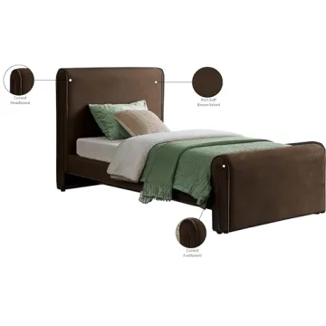Elegant Velvet Twin Bed - Easy Assembly & Modern Design