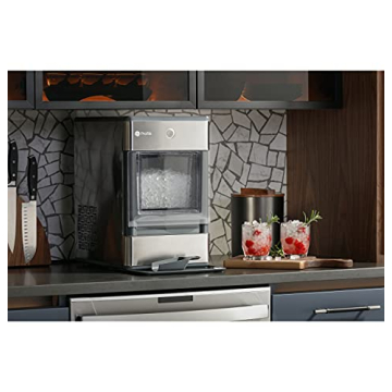 GE Opal Nugget Ice Maker Portable Stainless Steel 24 lbs Daily