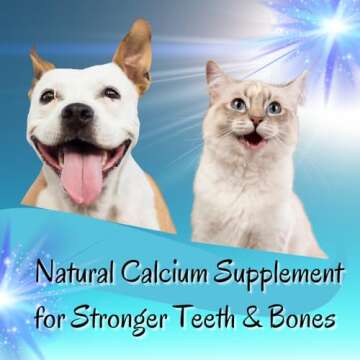 8 oz Pure U.S.A. Eggshell Powder for Dogs/Cats, Calcium Supplement with Membrane, Finely Ground Egg Shells