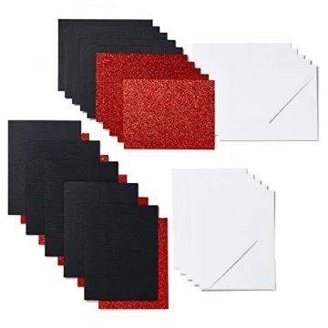 DIY Cricut Joy Insert Cards - Black/Red, Perfect for Special Events