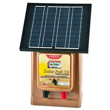 Parmak Magnum Solar-Pak 12 Low Impedance 12 Volt Battery Operated 30 Mile Range Electric Fence Charg...