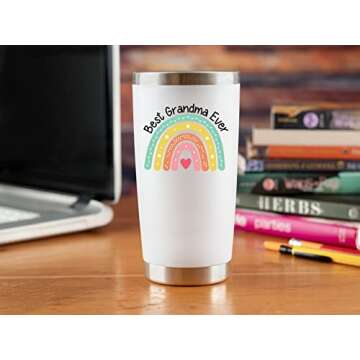 Grandma Coffee Mug Grandma Tumbler with Lid And Straw 20 Ounce - Best Grandma Gifts for Grandma Birthday Gifts for Gigi Grandma Coffee Tumbler Gigi Mothers Day Gifts for Grammy Gift Ideas Gift Grandma