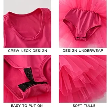 Enchanting Girls Ballet Dress Sleeveless Tutu Leotard