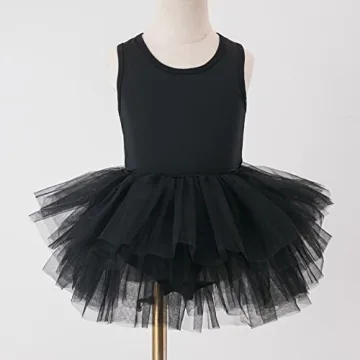 Enchanting Girls Ballet Dress Sleeveless Tutu Leotard