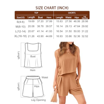 AUTOMET Womens Summer 2 Piece Linen Outfit - Stylish & Casual