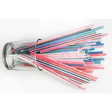 Just Artifacts Iridescent Disposable Drinking Party Paper Straws (100pcs, Silver), One Size