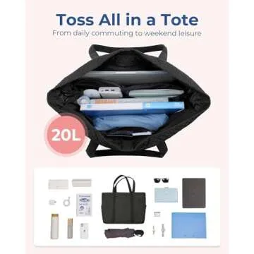 BAGSMART Large Tote Bag - Versatile and Stylish