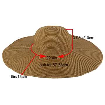 Ayliss Womens Straw Hat with UV Protection & Style