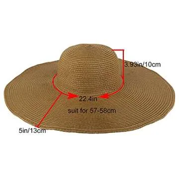 Ayliss Womens Straw Hat with UV Protection & Style