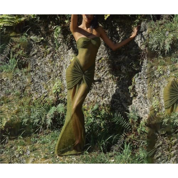 Sparkling OCUH Off Shoulder Maxi Dress for Elegant Events