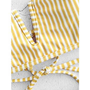ZAFUL Striped Reversible Bikini Set for Women