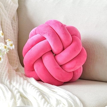 VBGYA Knot Pillow Ball, Soft Home Decorative Throw Pillows Cushion, Round Changeability Knotted Pill...