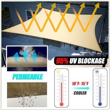 Amgo Custom Size 7' x 7' x 9.9' Sand Beige Right Triangle Sun Shade Sail Order to Make Canopy Awning UPF50+ AGSLT, 95% UV Blockage, Water & Air Permeable, 200GSM Commercial Standard (We Customize)