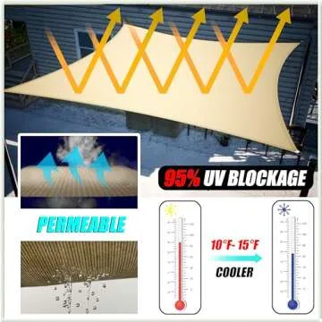 Amgo Custom Size 7' x 7' x 9.9' Sand Beige Right Triangle Sun Shade Sail Order to Make Canopy Awning UPF50+ AGSLT, 95% UV Blockage, Water & Air Permeable, 200GSM Commercial Standard (We Customize)