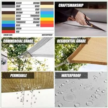 Amgo Custom Size 7' x 7' x 9.9' Sand Beige Right Triangle Sun Shade Sail Order to Make Canopy Awning UPF50+ AGSLT, 95% UV Blockage, Water & Air Permeable, 200GSM Commercial Standard (We Customize)