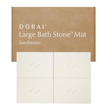 Dorai Home Stone Bath Mat | Large, Quick-Drying, Non-Slip, Customizable Design | 22.3" L x 31.6" W x...