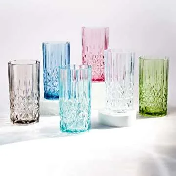 BELLAFORTE Shatterproof Tritan Tall Tumbler Set - Elegant & Durable Drinking Glasses
