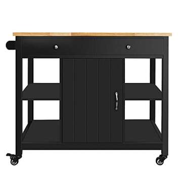 ChooChoo Kitchen Island on Wheels with Storage and Drawers