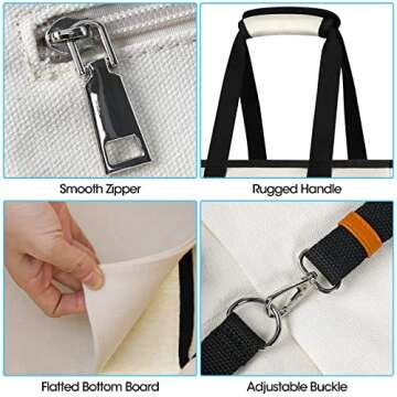 Lubardy Beach Bag for Women Large Beach Bags Waterproof Sandproof with Bottom Board Beach Tote Bag f...