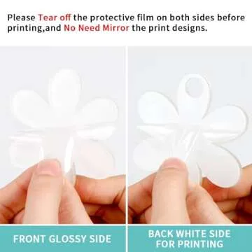 PYD Life 10 PCS Sublimation Acrylic Name Plates Holder Blanks 2.8" x 3.2" Flower for H2.0 Stanley 40 OZ Tumblers Personalized Name Tag Customized Designs for Stanley Cup