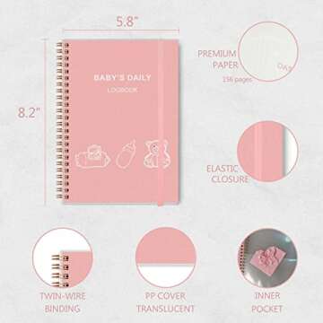 Baby's Daily Log Book - A5 Baby Care planner for Newborns, Schedule for Tracking Newborn's Daily Rou...