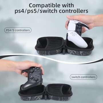 Switch Case for Nintendo/PS4/PS5/Xbox Controller, Generic Travel Game Controller Holder Protective C...