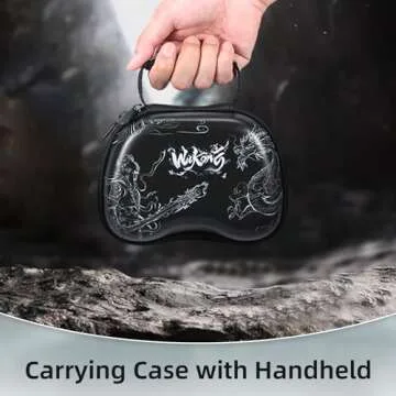 Switch Case for Nintendo/PS4/PS5/Xbox Controller, Generic Travel Game Controller Holder Protective Cover Storage Switch OLED Carrying Case (Black Wukong)