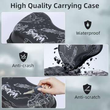 Switch Case for Nintendo/PS4/PS5/Xbox Controller, Generic Travel Game Controller Holder Protective Cover Storage Switch OLED Carrying Case (Black Wukong)