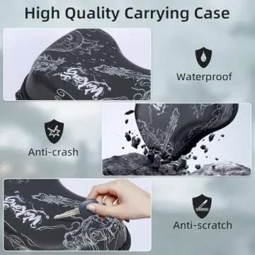 Switch Case for Nintendo/PS4/PS5/Xbox Controller, Generic Travel Game Controller Holder Protective Cover Storage Switch OLED Carrying Case (Black Wukong)