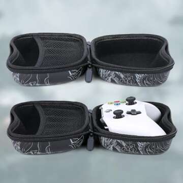 Switch Case for Nintendo/PS4/PS5/Xbox Controller, Generic Travel Game Controller Holder Protective Cover Storage Switch OLED Carrying Case (Black Wukong)